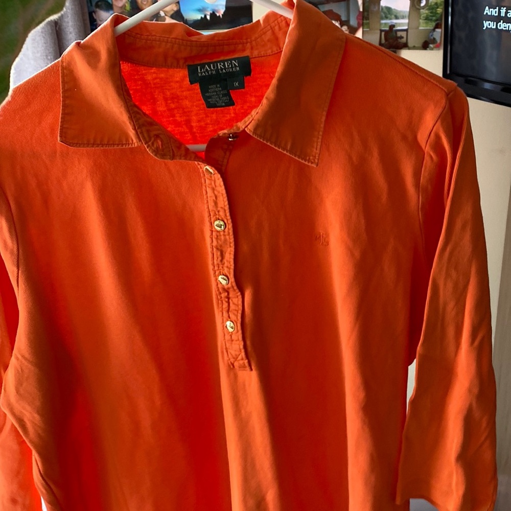 orange ralph lauren shirt